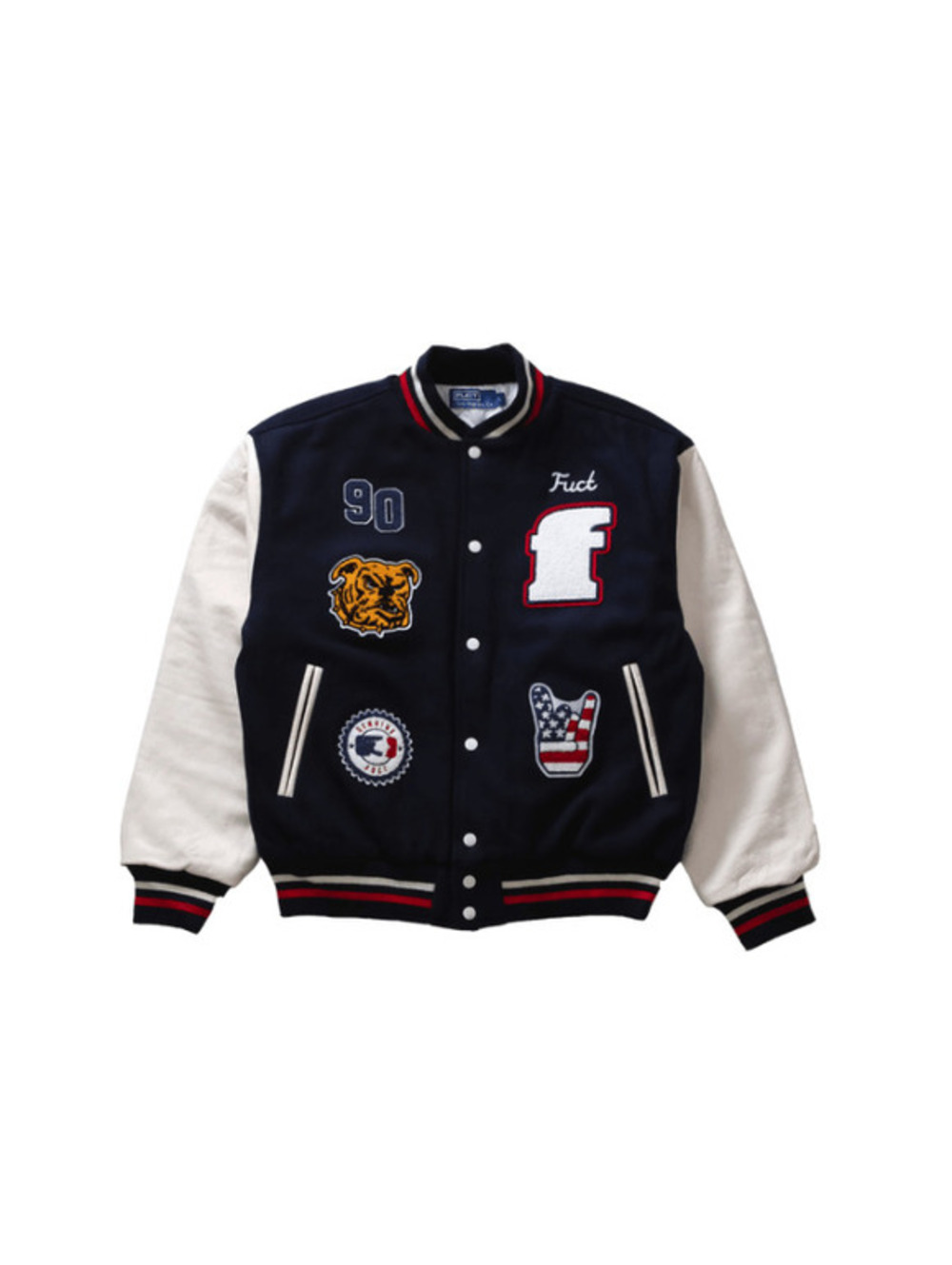 Fuct Varsity Jacket Navy • XL
